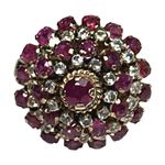 1940’s SOLID YELLOW GOLD GENUINE & SAPPHIRE THAI PRINCESS HAREM RING Photo 1