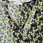 Parker Green Floral Villa Long Sleeve Blouse Small New Photo 5