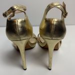 Topshop  Gold Ankle Strap Heeled Sandal Photo 5