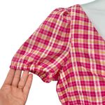 Likely  Pink Yellow White Gingham Tie Front Ruffle Kai Mini Dress size 10 NEW Tag Photo 8