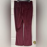 Maison d' Amelie Paris French Burgundy Velvet Velour Flared Leg Pants Size 10 Red Photo 3
