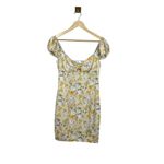 ASTR NWOT  The Label Cap Sleeve Floral Cut Out Mini Dress in Yellow Multi Size M Photo 8
