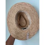 Talbots  Embroidered Raffia Straw Hat Turqoise Adjustable NWT Photo 2