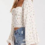 Billabong Love Somebody White Floral Blouse Top Salt Crystal Size S NWT Photo 6