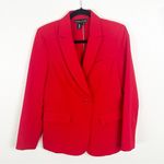 PEACE OF CLOTH Red Long Sleeves Single Button Suit Jacket Blazer, Size 8 Photo 0