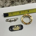 Lot Of 3 Vintage Brooch Pins Enamel Circle, Safety Pin, 1928 Swan Photo 7