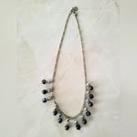 Vintage Blue Dangle Beaded Necklace Choker Photo 3