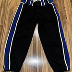 Boombah Women's Size 28 Black Royal Blue White Stripe Softball‎ Pants Cropped Photo 0