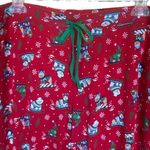 Dogs on Sleds‎ Christmas Holiday Red Pajama Pants Sz XL Photo 2