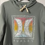 Hurley Women’s  Cropped Fleece Sunset Logo Hoodie Green Size M Photo 2