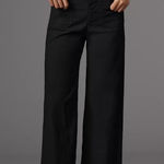 Maeve  For Anthropologie The Colette Full-Length Wide-Leg Pants 32x26 Black Linen Photo 0