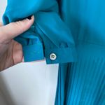 Vintage 1970s Jessica of the Golden West Teal Dress Western Fringe Size Medium Blue Photo 6