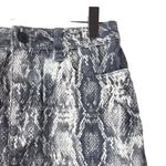 ZARA Snake Print Denim Mini Skirt in Gray/Black/White Photo 88