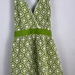 Simply EnVogue Embroidered Halter Top /Mini Dress– Green/White 100% Cotton S/M Green Size 0 Photo 0