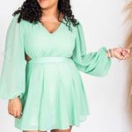 Pink Lily Sage Green Dress Photo 0