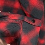 Soft Surroundings Black Red Buffalo Plaid Manchester Flannel Zip Up Tunic- Med Photo 4