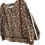 Lands' End  Tunic Top Womens 2XL Brown Cotton Popover Boho Cottage Earthy Blouse Photo 8