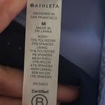 Athleta  | Cross Train Bikini Top Zip Back Periwinkle & Navy Blue Women’s Size M Photo 7