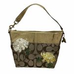 Coach New  Limited Edition Gold Floral Handbag Photo 0