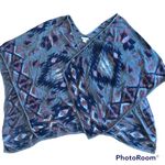 Lucky Brand  Open Front Waterfall Aztec Poncho Wrap Shawl Sweater One Size Photo 5