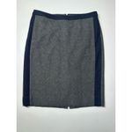 Two J.Crew The Pencil Skirts Sz 4 Black Navy Gray Wool Blend Career Office (b27) Photo 5