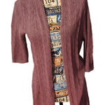 Eileen Fisher  Mauve Purple Wool/Alpaca/Silk/Nylon Blend Open Cardigan Sz  Medium Photo 0