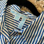 Draper James  Button Up Top Size 4 Blue and White Striped Photo 2