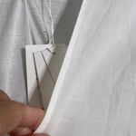 Vince open back white layered tiered long sleeve midi dress S Photo 8