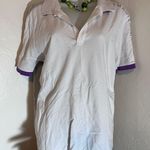Armani Exchange White and Purple Polo Shirt Photo 0