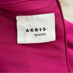 Akris Punto Bateau Neckline Crepe Sheath Dress Size 6 Magenta Pink Designer Photo 5