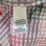 L.L.Bean Vacationland Top Women 2X Pink Plaid Seersucker Short Sleeve Casual Camp Photo 3