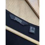 Dennis Basso  Women Size M Black Shirt Eyelet Drawstring Blouse 3/4 Sleeve‎ Photo 2