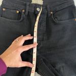 We The Free  Free People Black Button Fly High Waist Skinny Raw Hem Jeans Sz 28 Photo 6