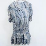 Amanda Uprichard  deep V-neck ruffle mini dress Photo 3