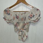 Madden NYC Floral Wrap Around Top. Gently used smoke free home Pink Size XS Photo 4