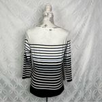 White House | Black Market Size S Stripe Boatneck 3/4 Sleeve Tee Photo 3