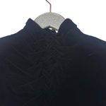 Bruce Oldfield Vintage Black Long Sleeve Mock Neck Velvet Dress Photo 2