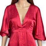 Fe Noel X Target Women's Palm Leaf Contrast Print Maxi Dress, Size 6 2022 Red Photo 4