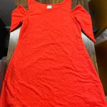 CeCe Orange Textured Cold-Shoulder Sheath Dress Photo 1