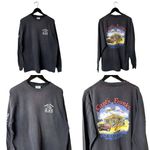 Vintage 90s Captn Franks T Shirt Black XL Extra Large Graphic Tee 100% Cotton Photo 1