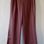 House of Harlow 1960 Revolve Faux Leather Brown Pants Size 4 Photo 0