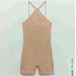 ZARA  Striped High Neck Romper Size M Photo 3