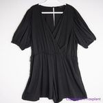 Eloquii NEW  Black  Slouch Puff Half Sleeve Romper Women's Plus‎ Size 20 Photo 1