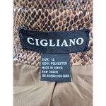 Cigliano brown snakeskin Faux Leather Vegan long blazer fully lined Sz 12 Photo 2