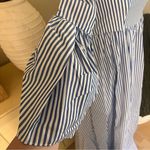 STAUD Blue White Striped Plumeria Long Dress Cottage Cotton Size 00 Photo 4