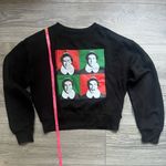 NEW Elf Black Red Green Long Sleeve Cropped Buddy Christmas Holiday Sweatshirt S Photo 3
