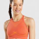 Gymshark  Apex Medium Support Athletic Seamless Orange Sports Bra Size Women's XS Photo 0