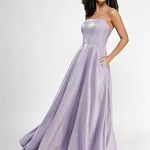 City Studios Juniors' Sleeveless Glitter Ball Gown Lavender Size 1/2 $159 Purple Photo 0