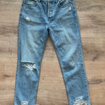 Free People We The Free by  Good Luck Distressed Mid Rise Jeans Raw Hem Sz 27 Photo 0