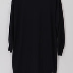 Ellen Tracy Black Knit Shift Dress Womens Minimalist Casual Sweatshirt Size M Photo 0